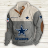 Men's Dallas Cowboys Vintage Stand Collar Sweatshirt