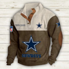 Men's Dallas Cowboys Vintage Stand Collar Sweatshirt