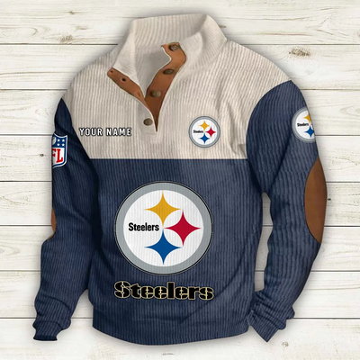 Men's Pittsburgh Steelers Vintage Stand Collar Sweatshirt