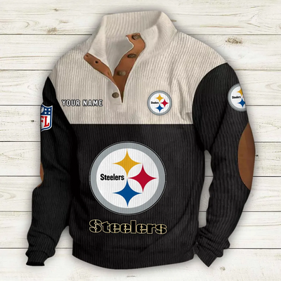 Men's Pittsburgh Steelers Vintage Stand Collar Sweatshirt