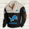 Men's Detroit Lions Vintage Stand Collar Sweatshirt