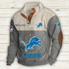 Men's Detroit Lions Vintage Stand Collar Sweatshirt