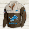 Men's Detroit Lions Vintage Stand Collar Sweatshirt