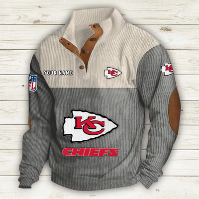 Men's Kansas City Chiefs Vintage Stand Collar Sweatshirt