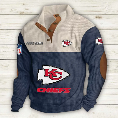 Men's Kansas City Chiefs Vintage Stand Collar Sweatshirt