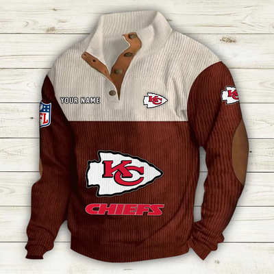 Men's Kansas City Chiefs Vintage Stand Collar Sweatshirt