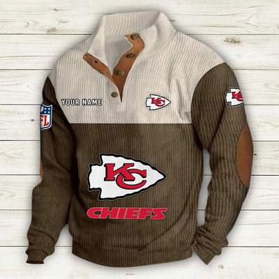 Men's Kansas City Chiefs Vintage Stand Collar Sweatshirt