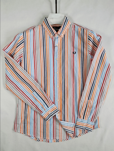 Fred Perry cotton striped long-sleeved shirt