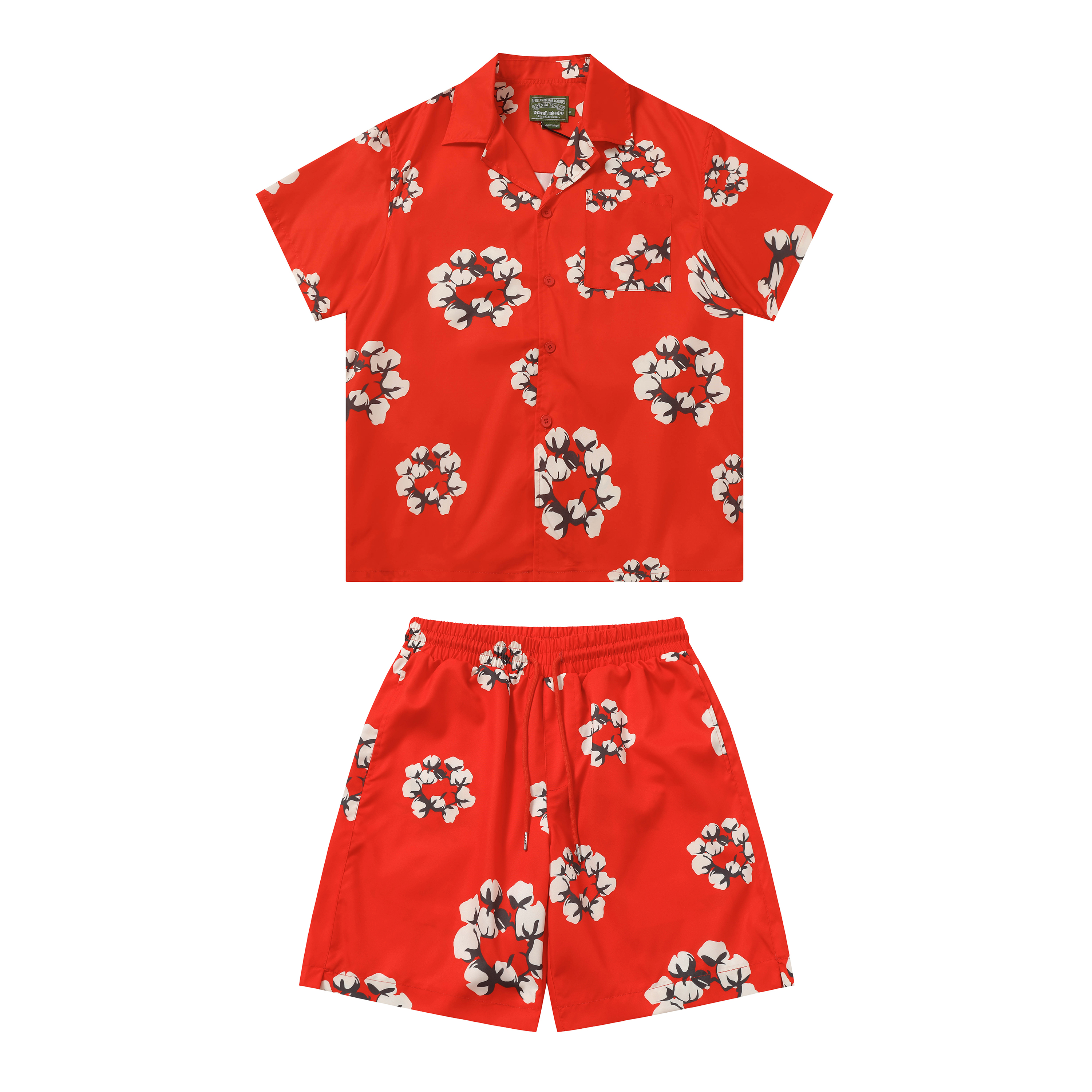 Garland Cotton Shirt + Shorts Set