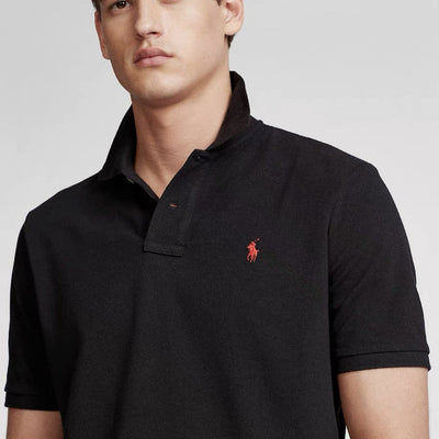 Ralph Laure* Cotton Lapel Short Sleeve POLO Shirt