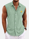 Men's Button Down Sleeveless Holiday Shirt