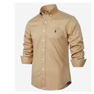 Ralph Lauren (cotton) lapel long-sleeved shirt