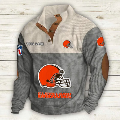 Men's Cleveland Browns Vintage Stand Collar Sweatshirt