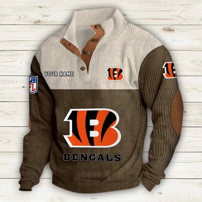 Men's Cincinnati Bengals Vintage Stand Collar Sweatshirt