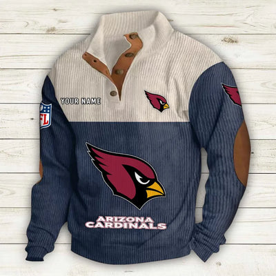 Men's Arizona Cardinals Vintage Stand Collar Sweatshirt