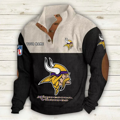 Men's Minnesota Vikings Vintage Stand Collar Sweatshirt