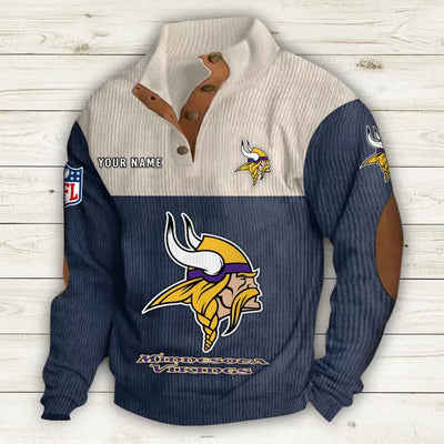 Men's Minnesota Vikings Vintage Stand Collar Sweatshirt