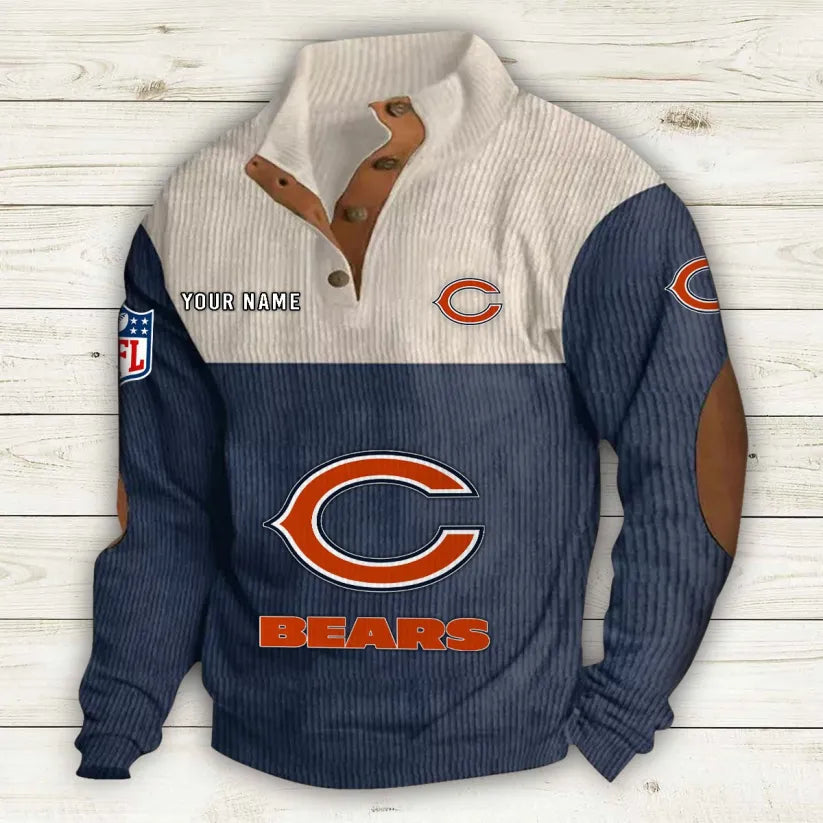 Men's Chicago Bears Vintage Stand Collar Sweatshirt