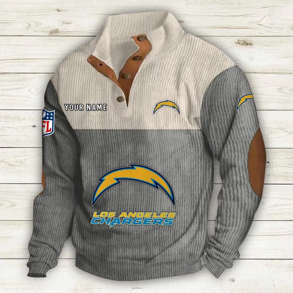 Men's Los Angeles Chargers Vintage Stand Collar Sweatshirt