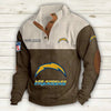 Men's Los Angeles Chargers Vintage Stand Collar Sweatshirt