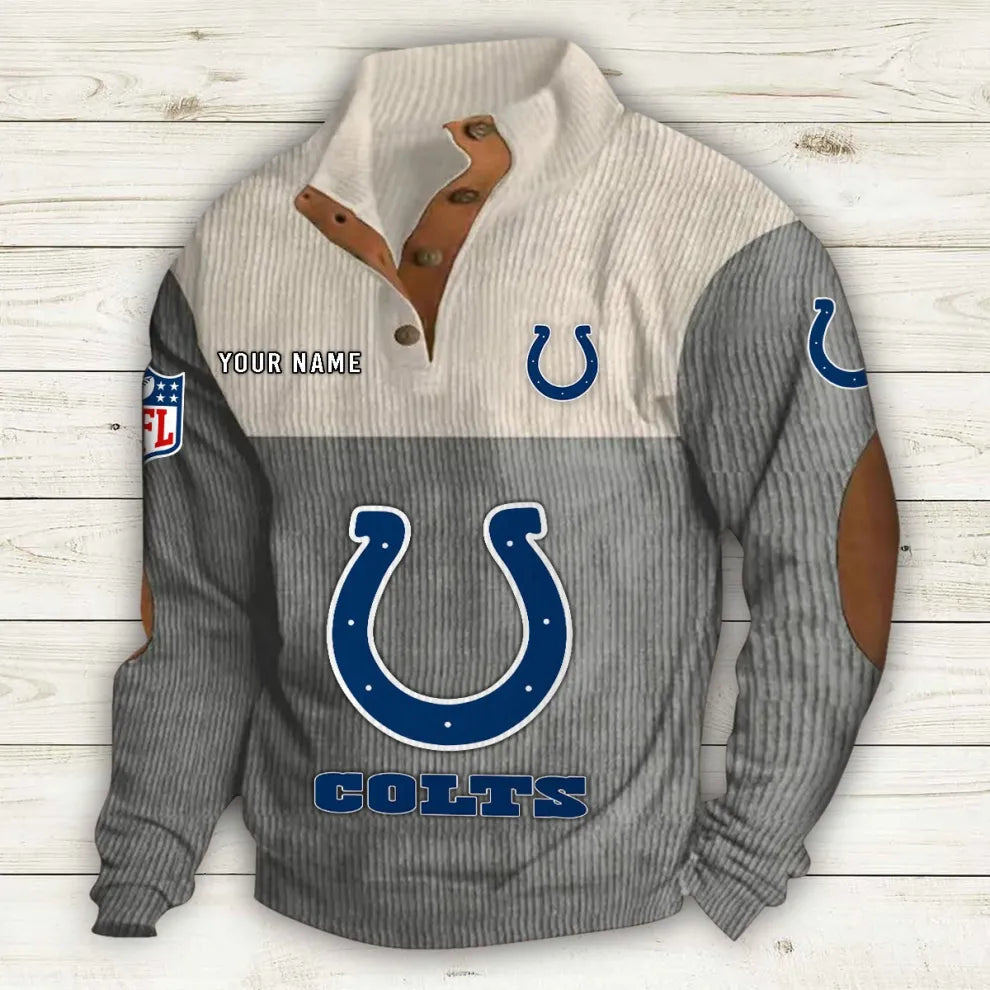 Men's Indianapolis Colts Vintage Stand Collar Sweatshirt