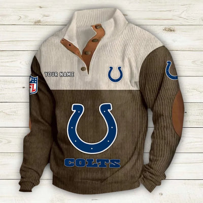 Men's Indianapolis Colts Vintage Stand Collar Sweatshirt