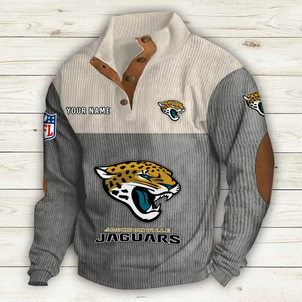 Men's Jacksonville Jaguars Vintage Stand Collar Sweatshirt