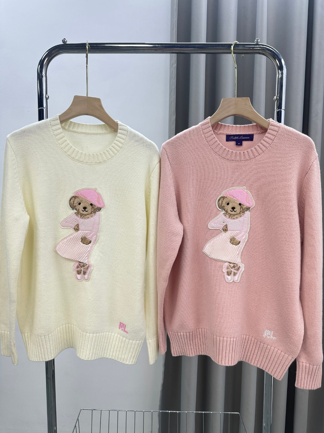 Ralph Lauren** Pink Bear Sweater